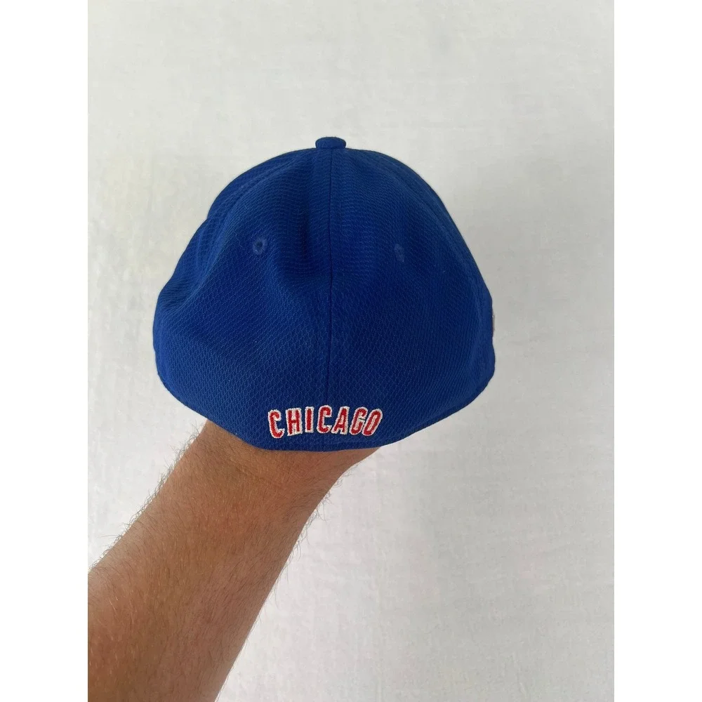 New Era Hat‎ Mens S/M Blue 2016 World Series Chicago Cubs 39THIRTY Baseball Cap